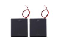 Szaerfa 2 pièces 4X 1.5V AA Porte-Piles 4 AA boîte de Cas avec Couvercle et interrupteurs on/Off Fils Fils (2X 4 AA)