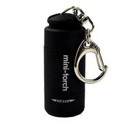 Szaerfa Portable Rechargeable USB LED Mini Torche Lampe Lumière Lampe De Poche Porte-clés Anneau Étanche Coloré 1 PC (Noir)