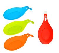 Szaerfa Silicone cuillère Titulaire cuillère Repos qualité Alimentaire résistance à la Chaleur Silicone aléatoire Couleur Cuisine Gadget 1 PCS