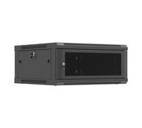 Szafa instalacyjna Rack wisząca 19" 4U 600x600 czarna drzwi perforowane Lanberg