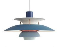 SZAJOR Lustre Moderne PH5, Lampe à Suspension Minimaliste de Couleur dégradée, éclairage de Plafond, pour Cuisine, Chambre à Coucher, Salle à Manger, Salon,Bleu,50CM