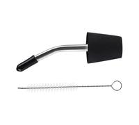 szaluyk Adaptateur pour bouilloire - longue pour bouilloire à café, diamètre 1,5 à 1,8 cm, couvercle de conique réutilisable avec brosse de nettoyage pour chocolat chaud, boissons