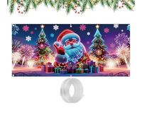 szaluyk Bannière de Noël pour Porte de Garage | 13 x 6 Pieds Festif Décoration saisonnière Fluorescente UV pour Maisons, décorations de Rue et réunions d'hiver | Jardin de Vacances idéal