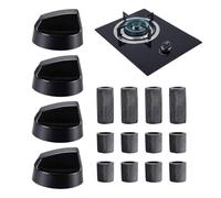 szaluyk Boutons de commande de poê - Ensemble de bouton de poê de remplacement, bouton de du thermostat | d'interrupteur de commande en plastique noir universel de 41 mm pour four, la c