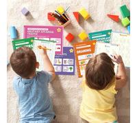 szaluyk Carnet d'écriture avec rainures - Alphabet - Cahiers de travail réutilisables - Pour dessin d'encres - Pour salle de classe, école, maison, vacances d'été, week-end, enfants, débutants