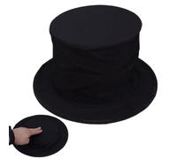 szaluyk Chapeau Magicien | Accessoire Haut Pliable - Costume D'Halloween, Couvre-chefs Noirs Avec Des Mezzanines, Gadget De Performance, Accessoires Robe, Spectacle Magique
