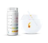 szaluyk de Test pour Aquarium - Kit de Test de l'eau d'aquarium avec 100 Bandes, Test précis pour GH, pH, dureté Carbonate, Chlore, pour l'entretien des Aquariums d'eau Douce et d'eau