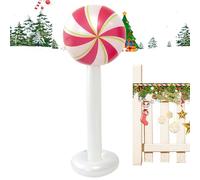 szaluyk Décoration de Noël Gonflable géante | 47,24 x 17,72 x 15,75 Pouces sucettes d'air et Sucre d'orge pour l'extérieur pour la Cour et Le Jardin - Weihna éclairé résistant aux intempéries