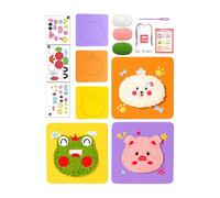 szaluyk Ensemble de s à broder - Kit de création d'animaux en peluche avec décalcomanies, cousez votre propre de dessin animé pour un jeu créatif | Activité amusante et éducative, projet