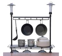 szaluyk Étagère de rangement pour table de camping, étagère de table de camping, pince sur le cadre de table, support de lanterne de camping, étagère de table, étagère de plage pliable ultra légère