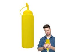 szaluyk Faux Squirt Ketchup Bouteille à Moutarde Combo Bouteilles avec Liquide Rouge et Jaune Vif Jouet à bâillon Amusant pour, Famille et Amis Accessoires pour fêtes et lac