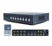 SZBANGLIN Multiplexeur Vidéo Couleur Non Temps Réel 8 Canaux Processeur pour Caméras Vidéosurveillance CCTV, Zoom Numérique Avant/Arrière, Gel Vidéo, Détection Mouvement, Entrée/Sortie Audio