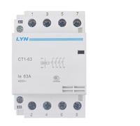 SZBTQMUW Contacteurs modulaires domestiques CA CT1-63 4P 220 V for Rail DIN, Contact 4NO 32 A 40 A 63 A(40a,4NC-220V)