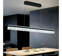 szcflaghip Lampada da Tavolo da Pranzo Nera, Moderna Lampada a Sospensione a LED Dimmerabile Lunghezza 120cm Lampada da Sala da Pranzo Minimalista con Telecomando