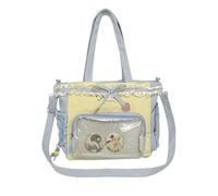 Szchxin Anime Yoshiki Tsujinaka Ita Bag Hikaru Indo Sac à bandoulière Style japonais Sac à dos avec couche transparente Badge décoratif Pins Peluche, Sac bleu + insigne, 31*31*11cm