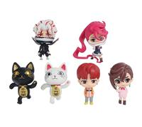 Szchxin Lot de 6 figurines Anime Ayase Momo Ocarun Figurine d'action Mignon Turbo Granny Mini Statue PVC Modèle Ornements Décoratifs Collection Cadeau Anime 8 cm
