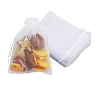 SZCXDKJ 20PCS Sacs Organza,Sachets Pochettes Cadeau en Organza Sac à bijoux,Sachets pour Lavande Idéales pour Bijoux Cadeaux Bonbons Marriage-13x18cm Blanc
