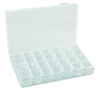 SZCXDKJ Boîtes de rangement artistique, 28 compartiments pour peinture diamant, accessoires de diamant, boîte de rangement en cristal, boucles d'oreilles, organiseurs d'outils transparents