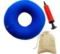 SZCXDKJ Coussin de siège en forme de donut, coussin gonflable portable pour hémorroïdes, coccyx, soulagement de la douleur du coccyx - Pompe à air incluse avec sac de rangement