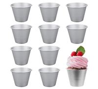 SZCXDKJ Lot de 10 mini moules à pudding en aluminium antiadhésifs pour muffins, œufs, cupcakes