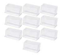 SZCXDKJ Lot de 10 porte-cartes de visite transparents robustes et durables pour cartes de visite - Pour la maison, le bureau, les accessoires de bureau - Porte-cartes de visite transparent
