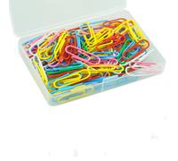 SZCXDKJ Lot de 110 trombones colorés en métal revêtu pour bureau, école, papeterie, documents, 28 mm, multicolore, 1,1"