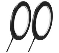 SZCXDKJ Lot de 2 rubans adhésifs fins noirs pour tableau blanc, 3 mm x 66 m, ruban de quadrillage pour tableau blanc pour bureau, école, graphiques, tableaux, quadrillage et marquage