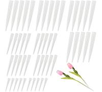 SZCXDKJ Lot de 50 pots de fleurs de trois tailles pour arrangement floral, décoration de gâteaux, pics de fleurs, arrangement de fleurs, tubes en plastique