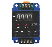 SZD06 AC110-220V AC Ampèremètre Numérique, 0,3 à 50A, Plage de Mesure Détecteur de Relais de Délai D'alarme de Limite Inférieure Inférieure, pour La Mesure et L'affichage(50A)