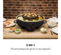 Szechuan 2-en-1Hot Pot et plaque à grillades 5l 1350 / 600 W noir