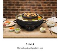 Fondue chinoise et grill de table 2-en-1 Klarstein Szechuan - 5 litres - 1350W - Noir