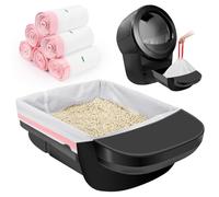SZEE 120 Sacs pour Litière Chat Autonettoyants, Sacs Poubelles pour Litiere avec Cordons de Serrage, Housses pour Litière Compatible Litter-Robot 3/4, Résistants aux Griffes pour Chat, 63,5 x 40,6 cm