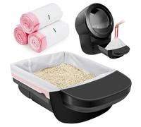 SZEE 60 Sacs pour Litière Chat Autonettoyants, Sacs Poubelles pour Litiere avec Cordons de Serrage, Housses pour Litière Compatible Litter-Robot 3/4, Résistants aux Griffes pour Chat, 63,5 x 40,6 cm