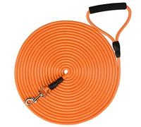 SZEETECH Longue laisse flottante pour chien de taille moyenne, laisse de dressage pour chien, pour la marche, la chasse et la natation, double usage (pour flottaison et dressage régulier), orange