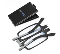 SZEOEOM Lunettes de lecture pliables ultra-minces Lecteurs pliants ultra-légers Bule-light pour hommes femmes Compact Travel Portable Rectangle Eyewear Case (noir, 2.5)