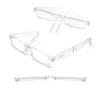 SZEOEOM Lunettes de lecture pliantes, lecteurs de poche portables, ultra-minces, compacts, voyage, blocage de la lumière bleue, pour femmes et hommes (Transparent, +1.5)