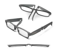 SZEOEOM Lunettes de lecture pliantes, lecteurs de poche portables, ultra-minces, compacts, voyage, blocage de la lumière bleue, pour femmes et hommes (Gris, +1.0)