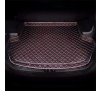 SZFCL Cuir Tapis Coffre Voiture pour MG EHS Luxury avec LA Motorisation Hybride 2011-2022 2023 2024 2025, Antidérapant Imperméable Protection Coffre Cargaison Doublure Accessories,Black-Red-1