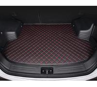 SZFCL Cuir Tapis Coffre Voiture pour MG EHS Luxury avec LA Motorisation Hybride 2011-2022 2023 2024 2025, Antidérapant Imperméable Protection Coffre Cargaison Doublure Accessories,Black-Red