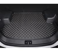 SZFCL Cuir Tapis Coffre Voiture pour Mini Cooper F56 3 Portes 2019 2020 2021 2022 2023 2024 2025, Antidérapant Imperméable Protection Coffre Cargaison Doublure Accessories,Black-Beige