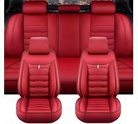 SZFCL Housse de Siege Voiture pour Nissan Navara D22 Navara D40 Navara D40 S, Cuir Ensemble Complet de Housses Siege Imperméable Protection Accessoires,Red