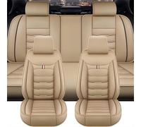 SZFCL Housse de Siege Voiture pour Volkswagen Corrado EOS Golf Golf Plus, Cuir Ensemble Complet de Housses Siege Imperméable Protection Accessoires,Beige