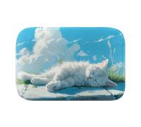 SZFR Motif de chat mignon 486 Tapis de Bain en Mousse à Mémoire - Antidérapant, Absorbant & Séchage Rapide | Tapis Douillet, Lavable en Machine, Doux & Anti-Fatigue pour un Confort Ultime - M