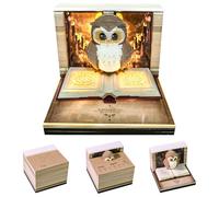 Szhhrxi 2026 Calendrier 3D de Bureau, Bloc Note 3D D'art À Déchirer, Déchirable Calendrier con Lumière, 3D Papier Sculpture Memo Pad, Décoration DIY de Bureau à la Maison (Hibou)