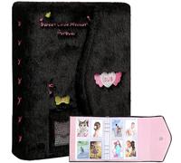 SZHTSWU Album photo A5 en peluche Kpop avec 20 pochettes intérieures de 7,6 cm pour album photo en feuilles volantes rechargeables, couverture de classeur à 6 anneaux, porte-cartes photo, livre pour