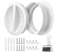 SZHY-LINK Connecteur mural double taille pour climatiseur portable - Coupleur de tuyau d'échappement compatible avec 15,2 cm et 16,5 cm - Blanc