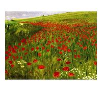 Szinyei Merse Pal Meadow With Poppies Extra Large Wall Art Print Premium Canvas Mural mur
