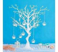 Sziqiqi Arbre Artificiel Blanc Centre de Table pour Mariage, fête, Noël - 1 Tronc + 10 Branches, Montage Facile