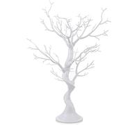 Sziqiqi Arbre de Décoration de Table de Mariage Simulé, Amovible, Sapin de Noël, Idée pour Anniversaire et Halloween, Blanc, 58cm