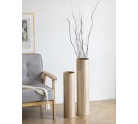 Sziqiqi Grand Vase a Poser au Sol : Vase de Sol Or pour Le Salon 70/55 cm - Métal Haut Vases Set de 2 - Vases Extra Grands pour la Chambre à Coucher Le Bureau et Le Couloir